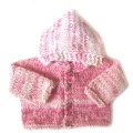 KSS Pink/White Hooded Sweater/Jacket 3 Months SW-067