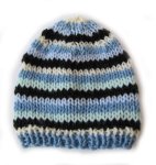 KSS Blue Striped Cotton/Acrylic Hat 11 - 13" (0 - 3 Months)