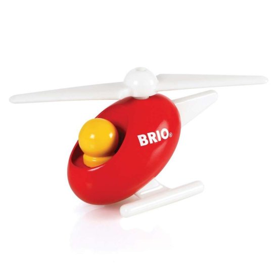 BRIO Small Wooden Helicopter Red 30206