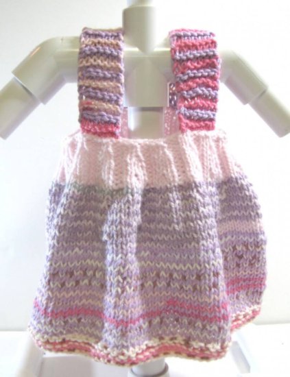 KSS Pink/Lavender Knitted Dress 12 Months DR-153 - Click Image to Close