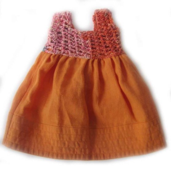 KSS Crocheted Orange Dress for 18