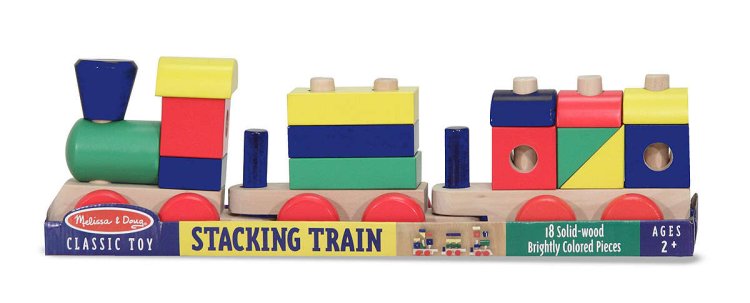 Melissa & Doug Wooden Stacking Train - Click Image to Close