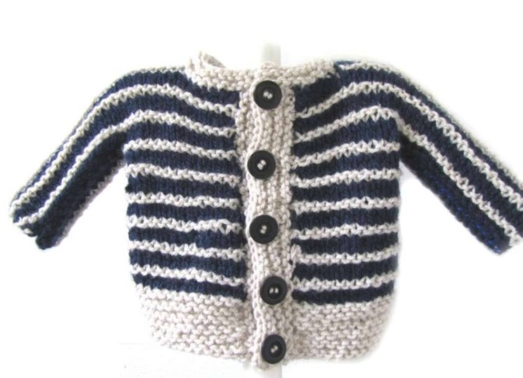 KSS Blue Striped Sweater/Jacket (12 Months)