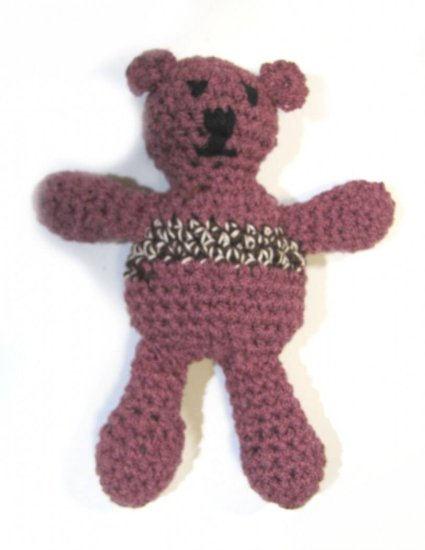 KSS Knitted Cotton Teddy Bear 5.5" long - Click Image to Close