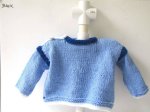 KSS Blue and White Pullover Sweater (3-4 Years)