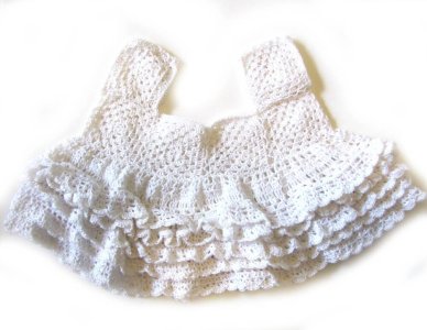KSS White Crocheted Cotton Dress (24 Months) DR-176
