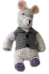 KSS Offwhite Knitted Teddy Bear with a Vest 14" long