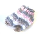 KSS Grey/Pink Knitted Socks (3-6 Months) KSS-BO-125