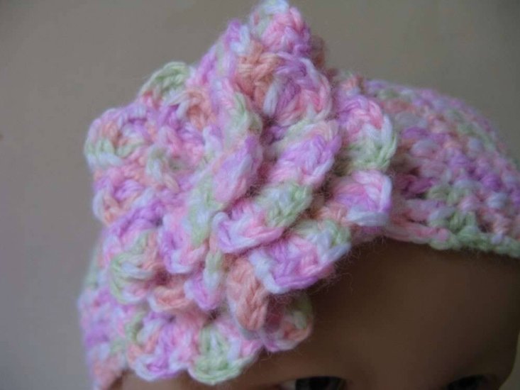 KSS Pastel Colored Crocheted Headband 15-18" - Click Image to Close