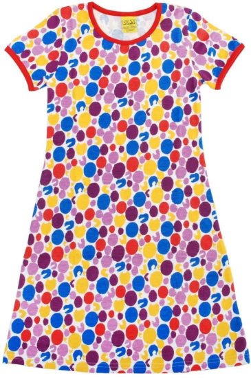 DUNS Organic Cotton Dots Short Sleeve Dress - Click Image to Close