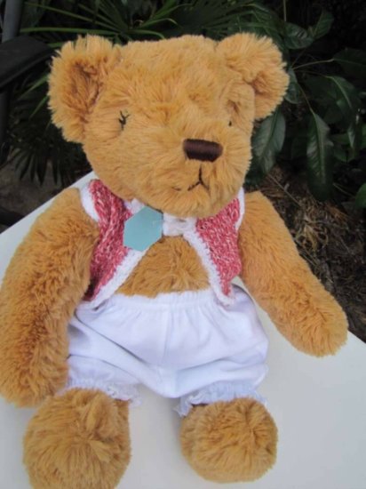 KSS Large Brown Bear 19" with Vest and Pants - Click Image to Close