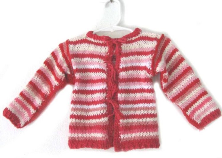 KSS Candy Stripe Sweater/Cardigan (12 - 18 Months)
