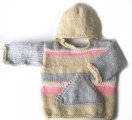 KSS Pink, Grey and Silver Tweed Sweater and Hat 3-4 Years SW-669
