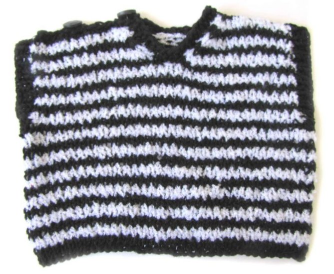 KSS Black & White Sweater Vest with (18 Months) SW-168