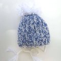 KSS Blue/White Hat with a Pom Pom (3 - 12 Months)