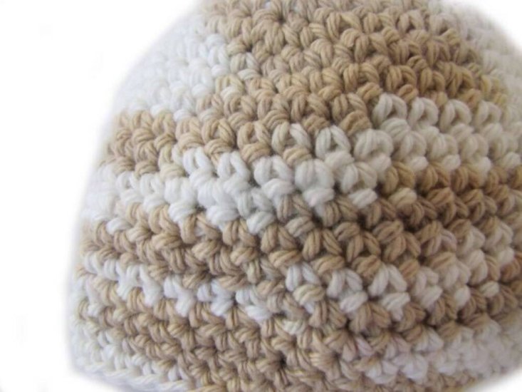 KSS Brown Crocheted Cotton Cap 15-16" (12 - 24 Months) - Click Image to Close