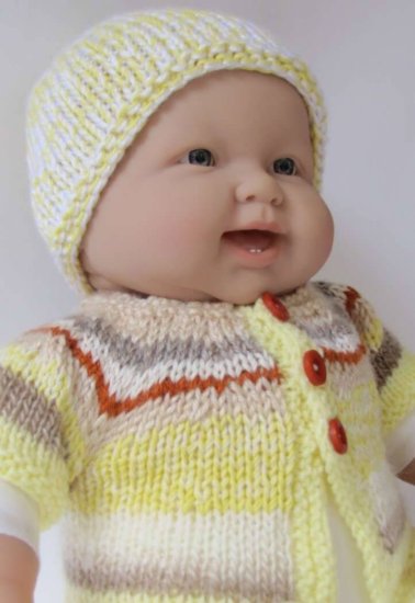 KSS Yellow Striped Sweater/Vest (9 Months) - Click Image to Close