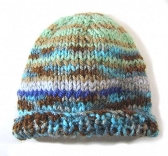 KSS Summer Lake Striped Beanie Hat 13" (0-3 Months) - Click Image to Close