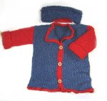 KSS Blue/Red Sideways Sweater/Jacket Size 2 Years SW-781