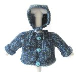 KSS Multicolored Seashore Sweater/jacket and Hat (3 Months)