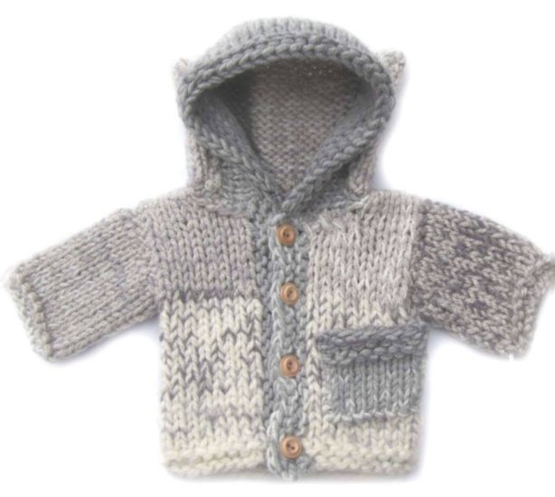KSS Heavy Greyish Hooded Sweater/Jacket (6 Months) - Click Image to Close