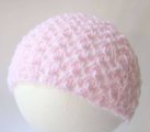 KSS Lacy Pink Handmade Cap Size 13" (3 months) HA-824