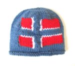 KSS Blue Beanie with Norwegian Colors 13-15 inch 3-9 Months)
