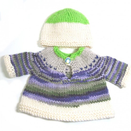 KSS Colorful Pullover Sweater with a Hat (6 Months) SW-641 - Click Image to Close