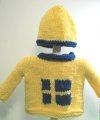 KSS Yellow Pullover Sweater with Swedish Flag and Hat (9 Months)