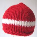 KSS Red Beanie with Danish Colors 15-17 inch (6-24 Months)