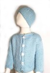 KSS Heavy Green Light Blue Sweater/Cardigan & Hat (3 Years) KSS-SW-853-EBK