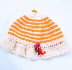 KSS Beige/Yellow Crocheted Cotton Sunhat 15-17" (1-2 Years) HA-748