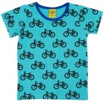 DUNS Organic Cotton "Bike Turquoise" Short Sleeve Top (18-24 Months)