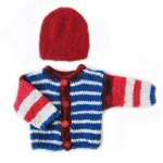 KSS Red, White and Blue Knitted Sweater/Jacket (24 Months) KSS-SW-141-HA-307-AZ