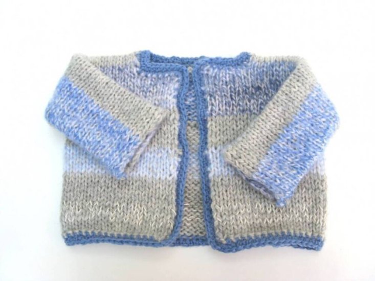 KSS Sky Grey/Blue Sweater/Jacket (6-9 Months) - Click Image to Close