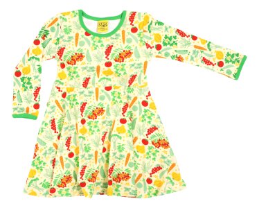 DUNS Organic Cotton "Garden Yellow" Long Sleeve Skater Dress 2-3 Years
