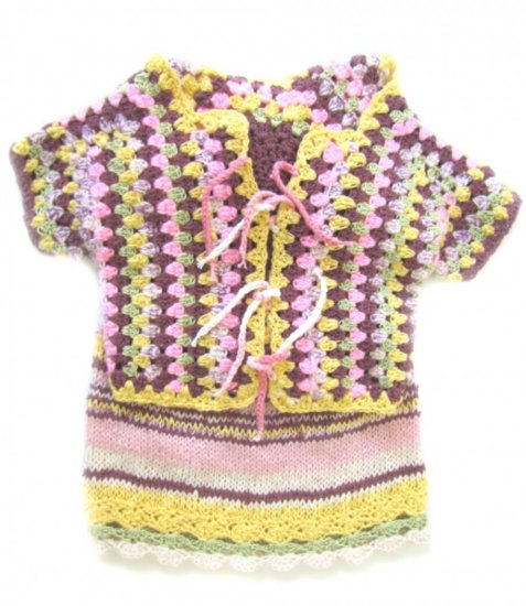 KSS Handmade Colorful Cotton Top and Skirt  (18 Months)