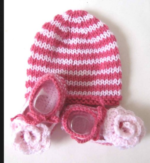 KSS Pink Sweater Vest, Hat & Booties (6-9 Months)