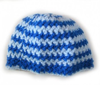 KSS Blue/Light Blue Striped Colored Cap 13" (0-3 Months)