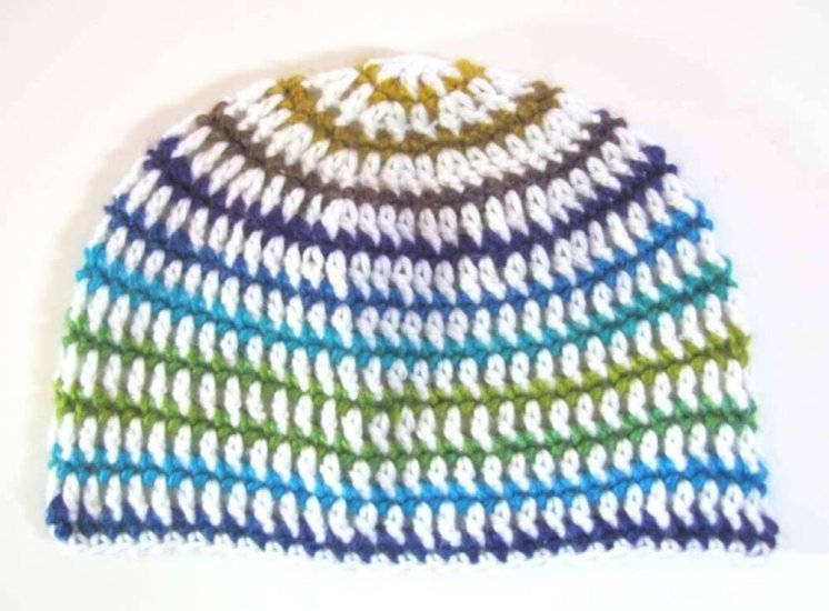 KSS Rainbow Striped Acrylic Hat 18" (2-5 Years) - Click Image to Close
