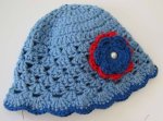KSS Blue Handmade Cotton Cap Size 14" (6-12months)
