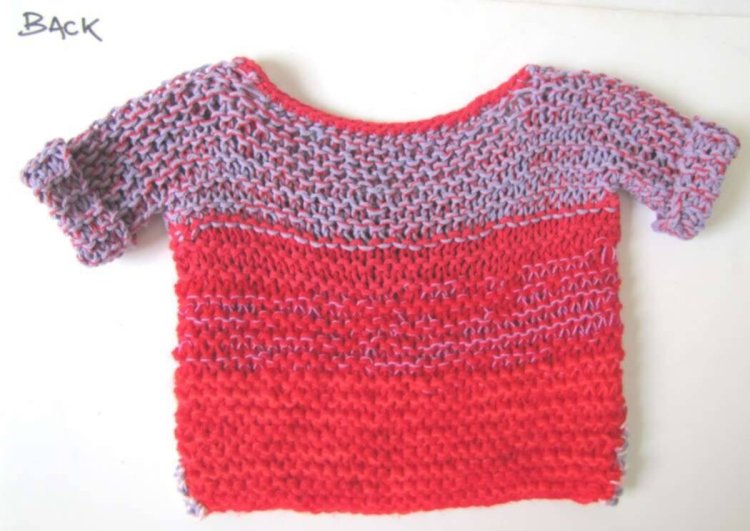 KSS Red & Purple Short Sleeve Sweater 2 Years/3T - Click Image to Close