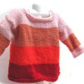 KSS Red/Pink Knitted Pullover Sweater (2 Years)