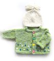 KSS Purple Wrap Baby Sweater/jacket and Hat (3-6 Months) SW-960