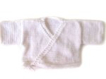 KSS White Wrap Baby Sweater/Cardigan (3 - 6 Months) SW-384