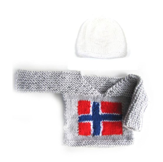 KSS Grey Pullover Sweater with Norwegian Flag (2 - 5 Months) SW-956