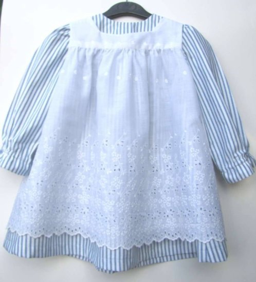 KSS Blue/White Carl Larsson 2 Piece Dress in sizes 2-3 Years - Click Image to Close