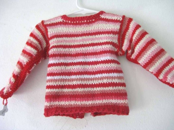 KSS Candy Stripe Sweater/Cardigan (12 - 18 Months) - Click Image to Close