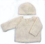 KSS Natural Arylic Sweater with a Hat (12 Months) SW-930 KSS-SW-930-AZH