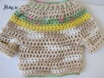 KSS Natural Color Acrylic/Cotton Sweater/Jacket (3 Months) SW-380